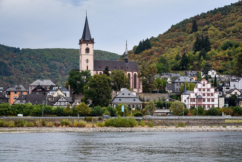 Rhine River - Lorchhausen and the Lorch Parish Church