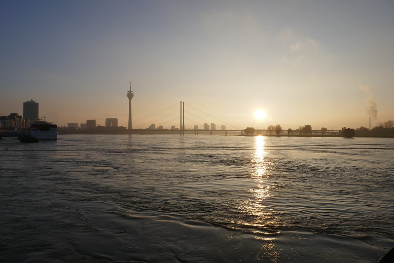 Rhine River high water level