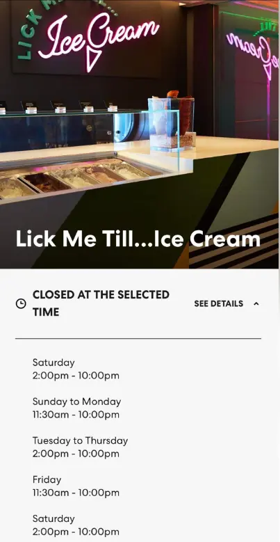 Lick Me Till Ice Cream Station Hours
