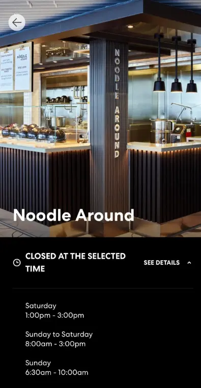 Noodle Around Station Hours