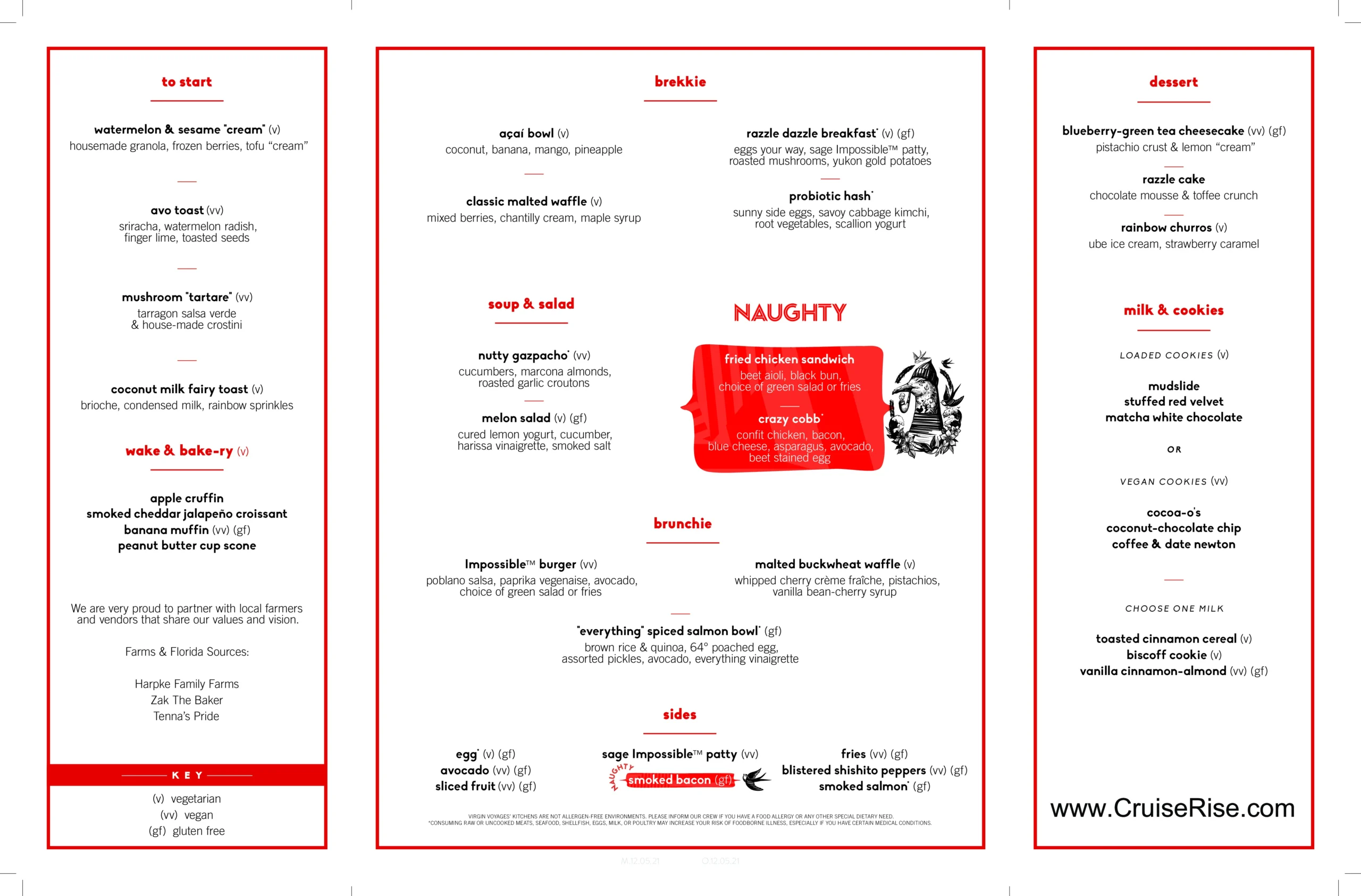 Razzle Dazzle Lunch Menu