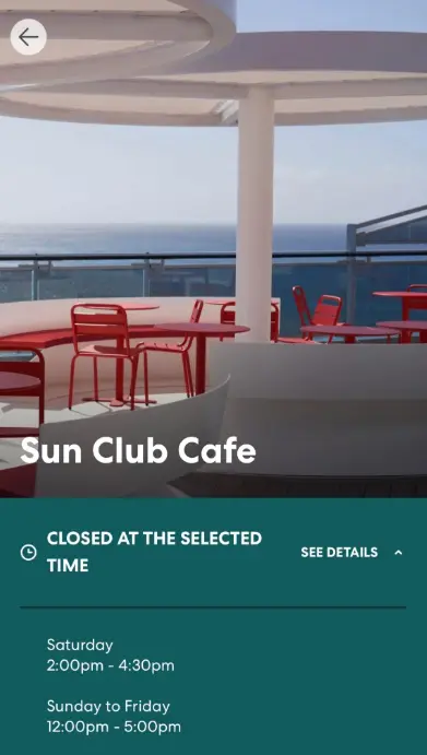 Sun Club Cafe Station Hours