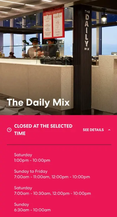 The Daily Mix Station Hours