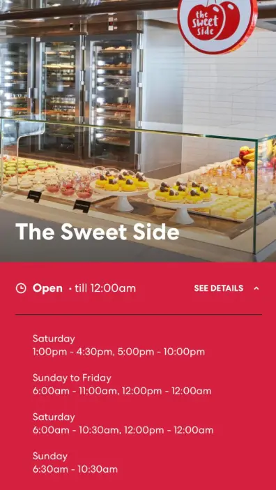 The Sweet Side Station Hours