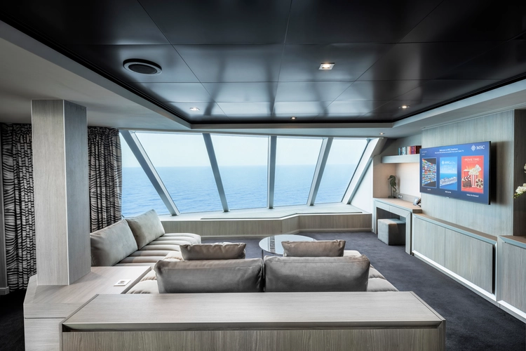 Panoramic View on MSC Seashore, MSC Yacht Club Owner's Suite