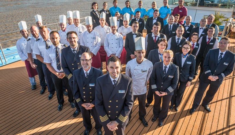 River Crew ready to take Tipping on River Cruises in Europe