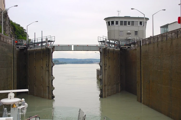 Crossing the Danube Lock on Viking River Cruise