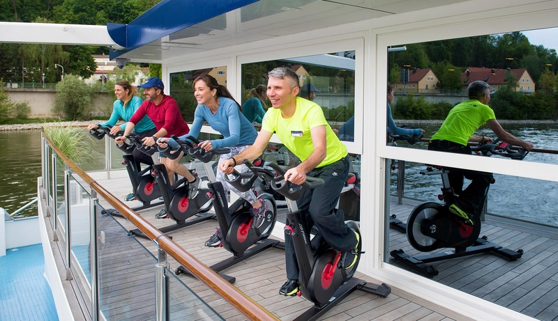 Fitness facilities on AmaWaterways on the Danube River