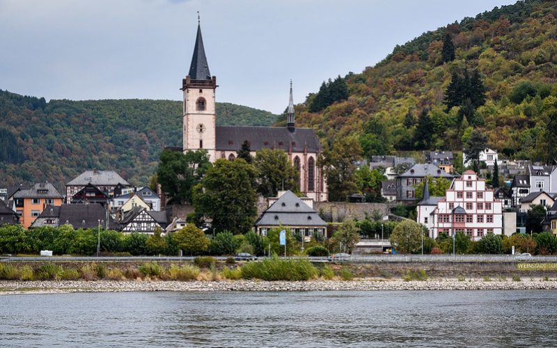 Rhine River - Lorchhausen and the Lorch Parish Church